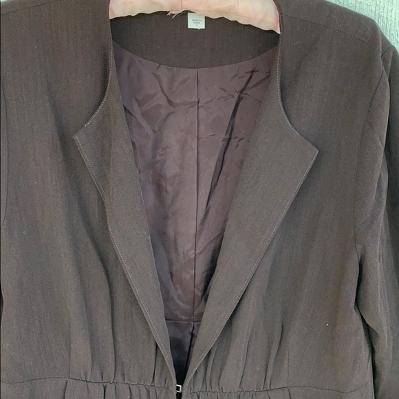Eileen Fisher Wool Long Oversized Brown Blazer Jacket sz S - Picture 4 of 9